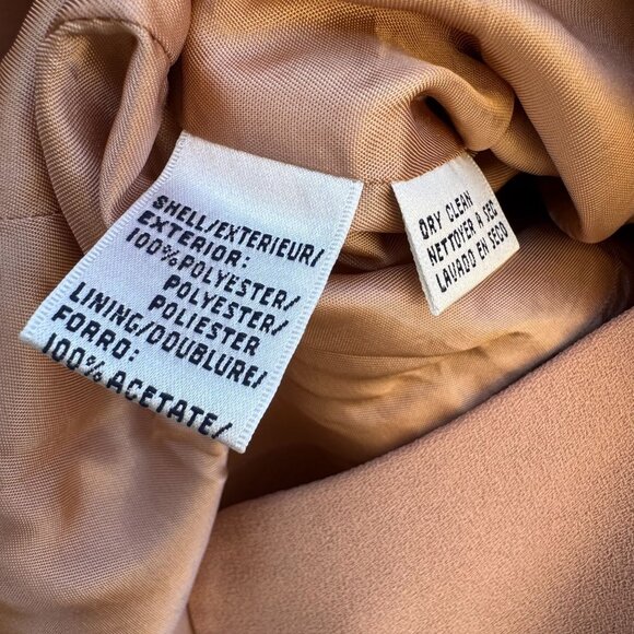 Rena Rowan For Saville Petite Vintage Womens Blush Pink Preppy Blazer Jacket 6P - Picture 7 of 8